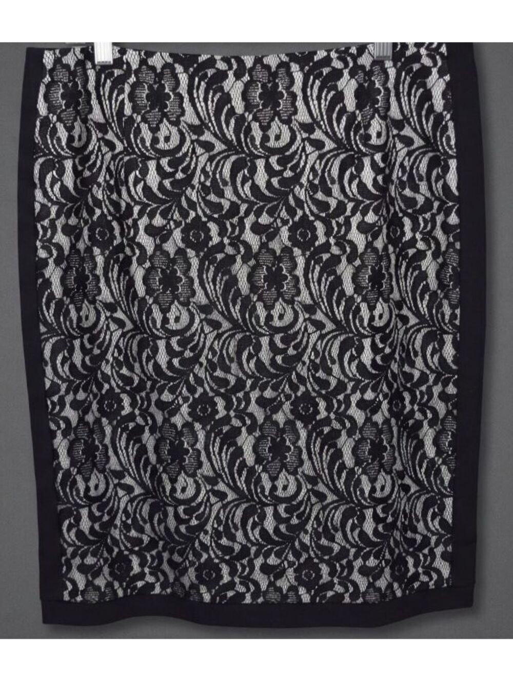 Worthington Black Lace Overlay Pencil Skirt NWT Career Evening Plus Size 16